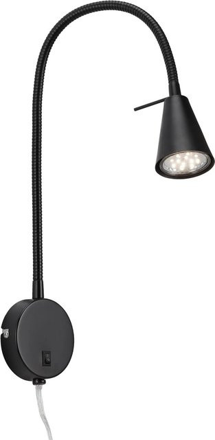 Briloner LED Bettleuchte Tusa Wandleuchte Schwarz Schwenkbar Warmweiß B/H: 45 x 20,5 cm - Bild 1