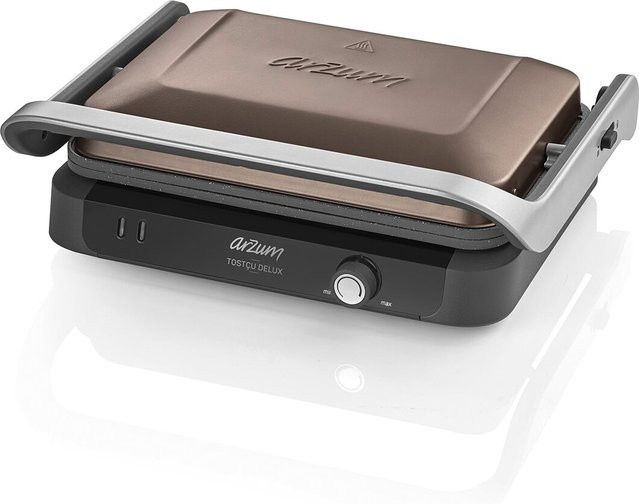 Arzum Tostçu Delux Kontaktgrill und Sandwichmaker mit 1800W in Braun - Bild 1