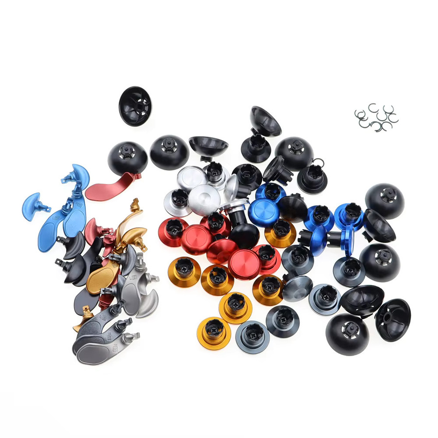 TingDong Zubehör-Set für PS5 Edge Elite Controller mit Metall-Joystick-Thumbstick-Kappen, Kunststoff-Joystick-Basen und hinteren Trigger-Paddles - Bild 1