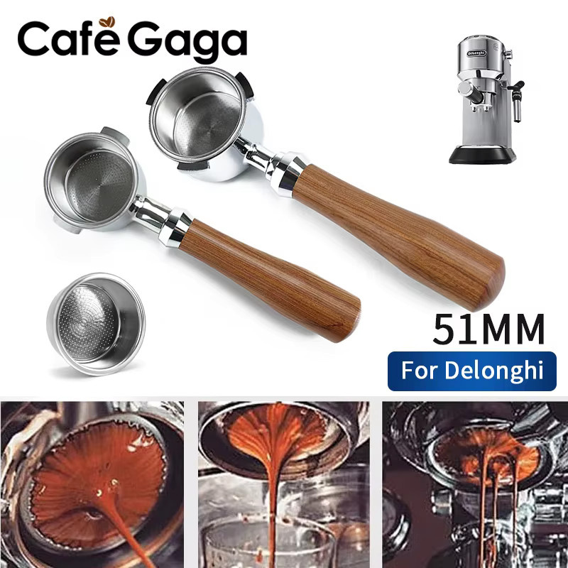 Delonghi Dedica EC680 EC685 Bodenloser Siebträger mit 51mm Filterkorb in Silber - Bild 3