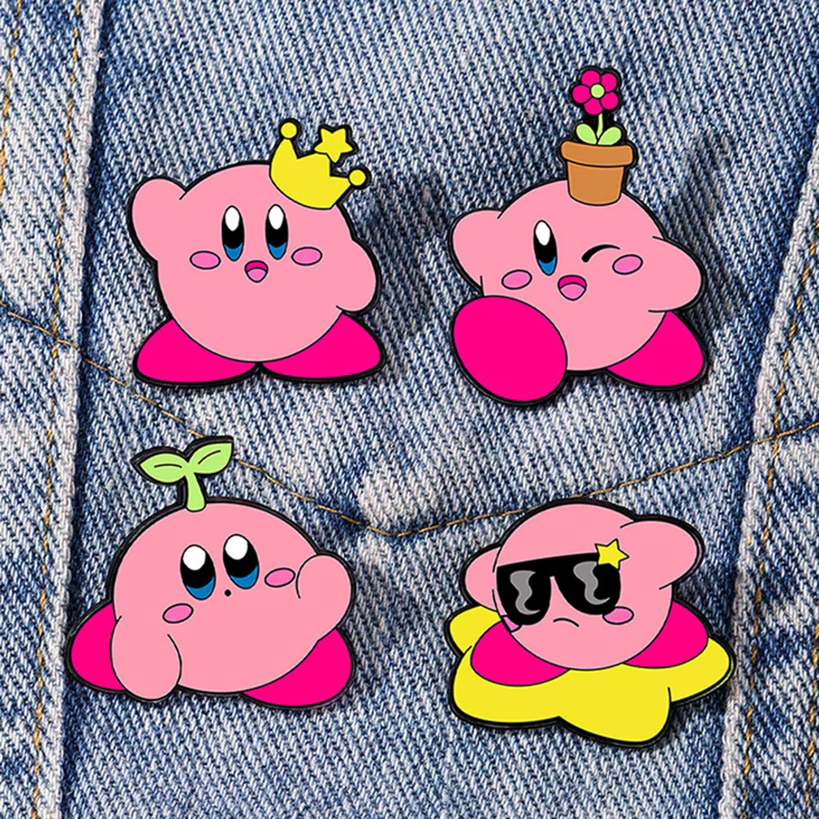 Bandai Kirby Pink Emaille-Pins, Charakter-Anstecknadeln, 4/5/9 Stück - Bild 2