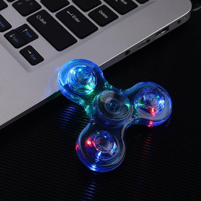 Super Six, Leuchtender LED-Licht Fidget Spinner Handkreisel, Spielzeug - Bild 1