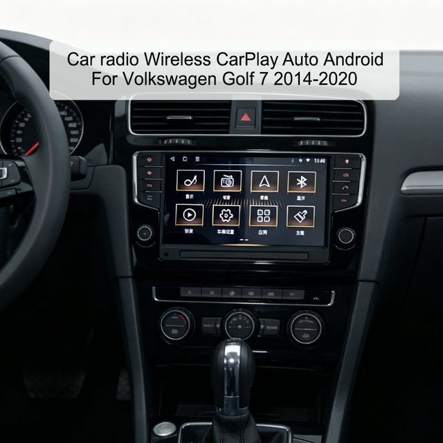 WEGONOW 9-Zoll IPS-Autoradio mit Linux für Volkswagen Golf 7 (2014-2020), Android Auto, kabelloses CarPlay, 4G LTE, WLAN und Bluetooth, Schwarz - Bild 1