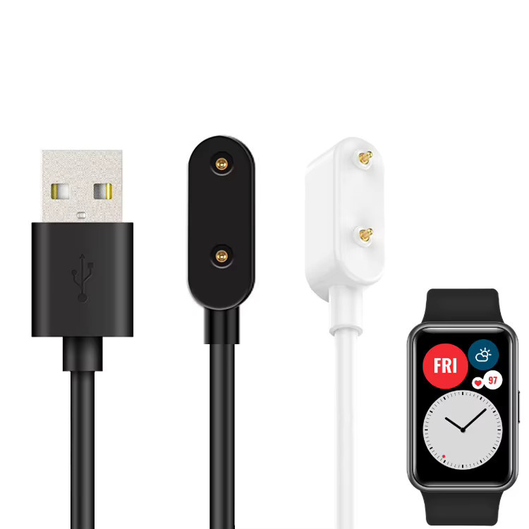 OAKCHARM Magnetisches USB Smartwatch Ladegerät für Huawei Band 10 9 8 7 6, Watch Fit und Honor Band 4X, Ersatzadapter Ladekabel, Schwarz - Bild 4