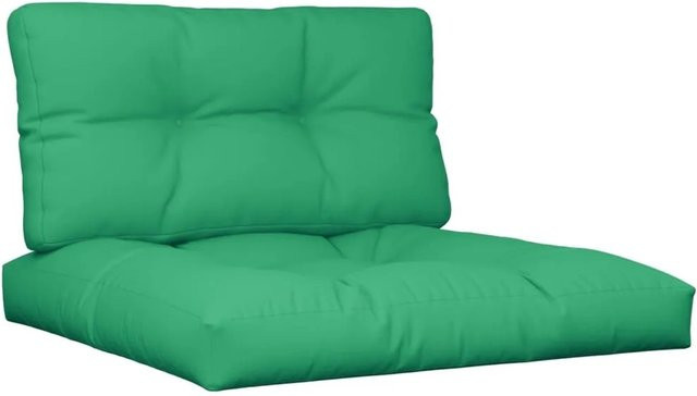 vidaXL Palettenkissen 2-teiliges Set aus Polyester in Grün, UV-beständig und wasserabweisend, B/T: 70 x 70 cm - Bild 1