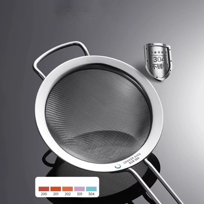Cooker King Rundes Feinmaschiges Sieb aus Edelstahl 304 in Silber - Bild 3