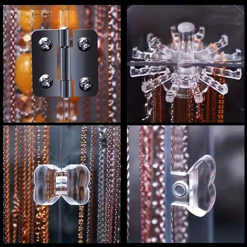 CH CACILLO Schmuckorganizer aus Acryl in Transparent, Staubdichter Display-Ständer für Halsketten, Armbänder und Uhren - Bild 3