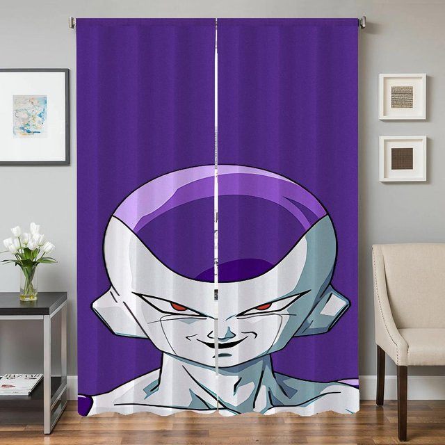 2er-Set Verdunkelungsvorhänge D-Dragon Ball-l für Wohnzimmer und Schlafzimmer, Farbe: Lila, B: 50 cm, H: 70 cm - Bild 1