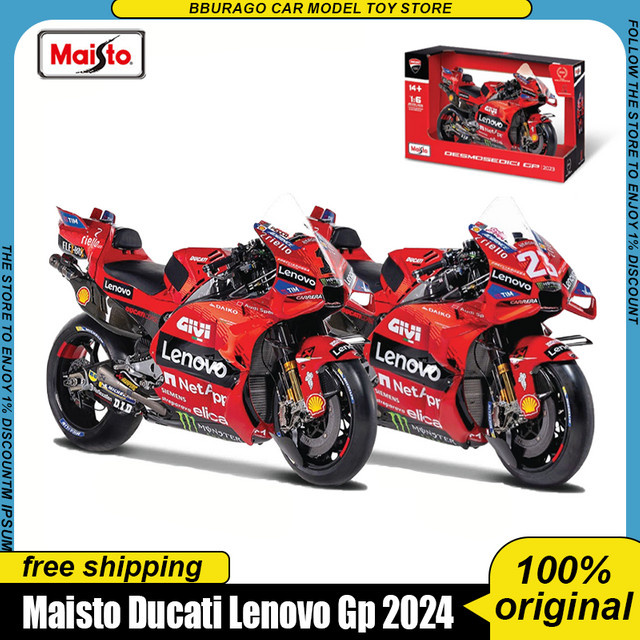 Bburago Moto GP Ducati Lenovo Team 2024, Druckguss-Modell, 1:6, ab 14 Jahren - Bild 1
