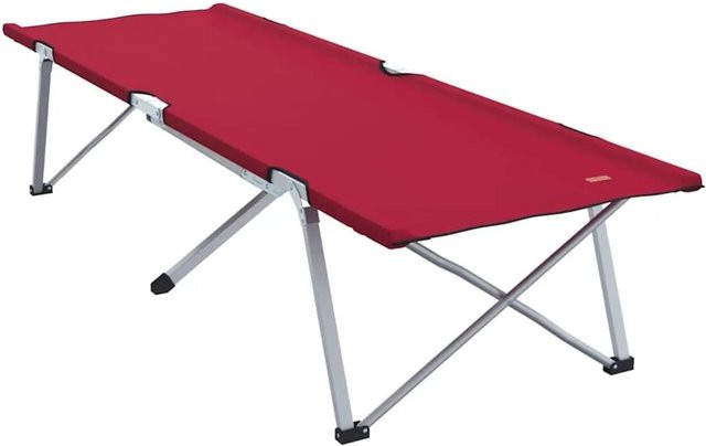 vidaXL Klappbares Schlafbett für Camping in Rot mit Oxford-Stoff und Stahlgestell, B/T/H: 194 x 62,5 x 42,5 cm - Bild 1