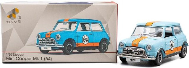 Linyi Toy Car Austin Mini Mk1 & Morris Pickup, Diecast Modellauto, 1:50, Blau/Rot, ab 14 Jahren - Bild 1