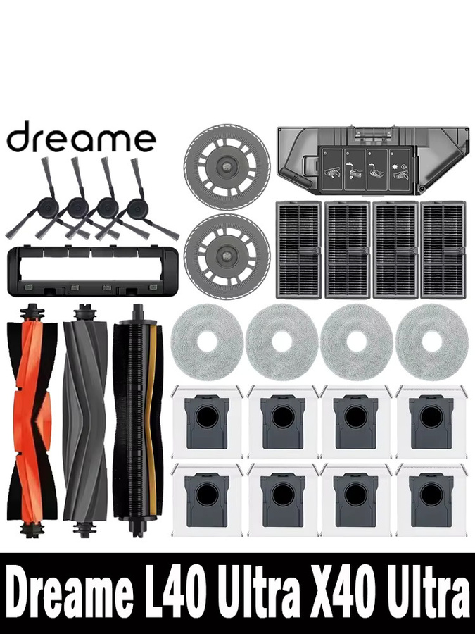 Dreame Ersatzteil-Set für Mova P50 Pro Ultra und Mova P10 Pro Ultra mit Hauptbürste, Pinsel, Filter, Mopp und Staubbeuteln in Multicolor - Bild 2