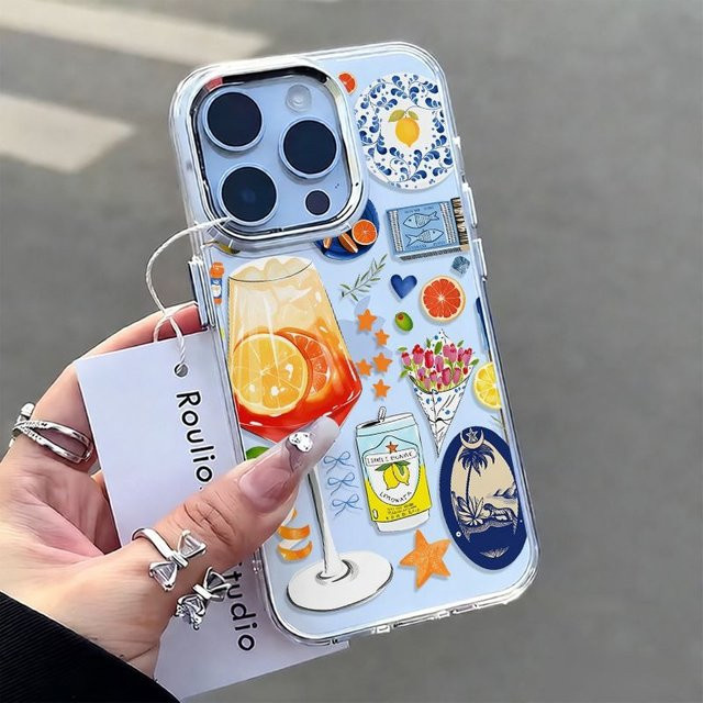 Handyhülle mit tropischem Cocktail-Sommerdesign für iPhone Modelle in Multicolour - Bild 1