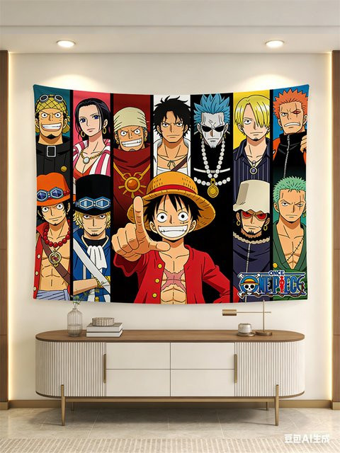 Bandai One Piece Anime Deko-Wandteppich, mehrfarbiges Wandtuch für deine Raumdekoration - Bild 1