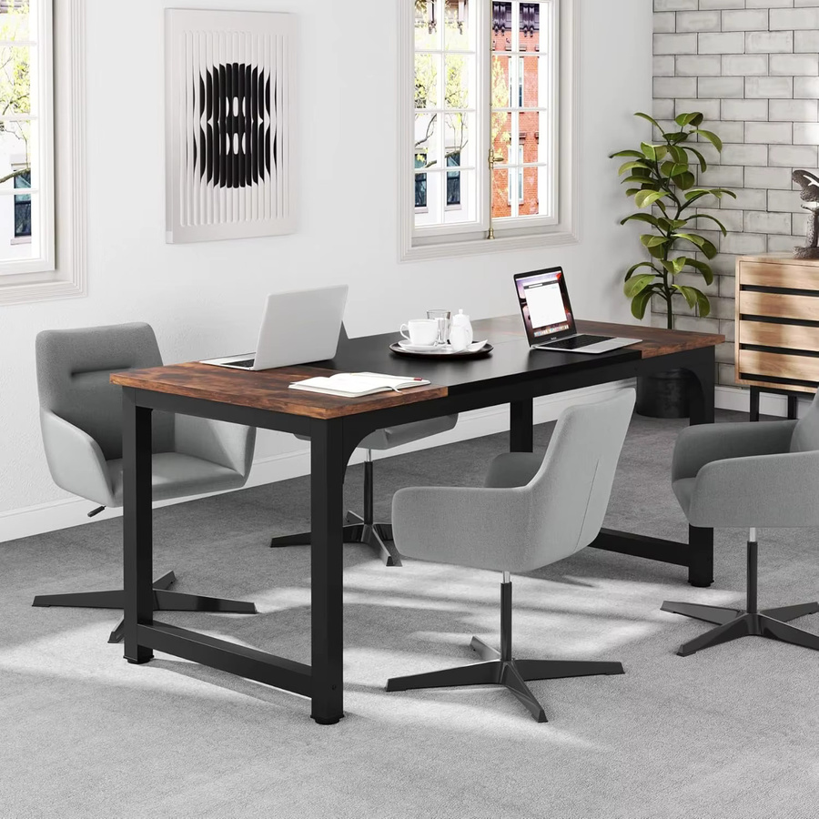 LITTLE TREE Chefschreibtisch modern und einfach in Braun, 160 cm Breite - Bild 3