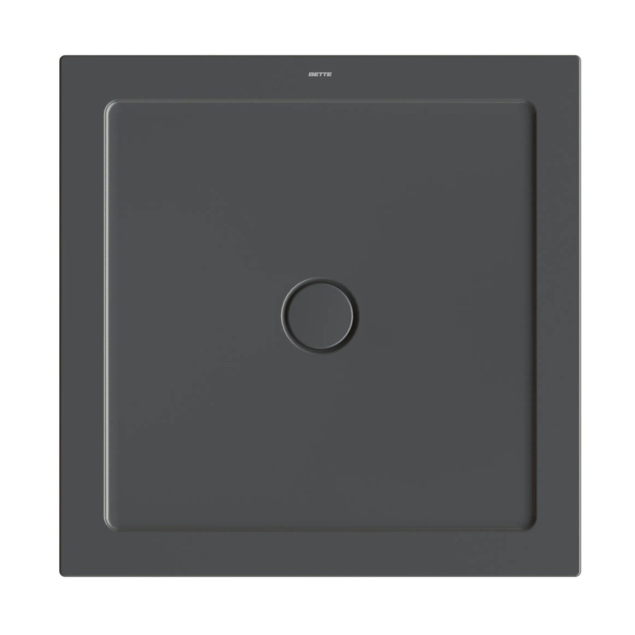 Bette Duschwanne Stage Extraflach Quadrat aus Stahlemaille in Anthrazit Schwarz B/B: 90 x 90 cm - Bild 2