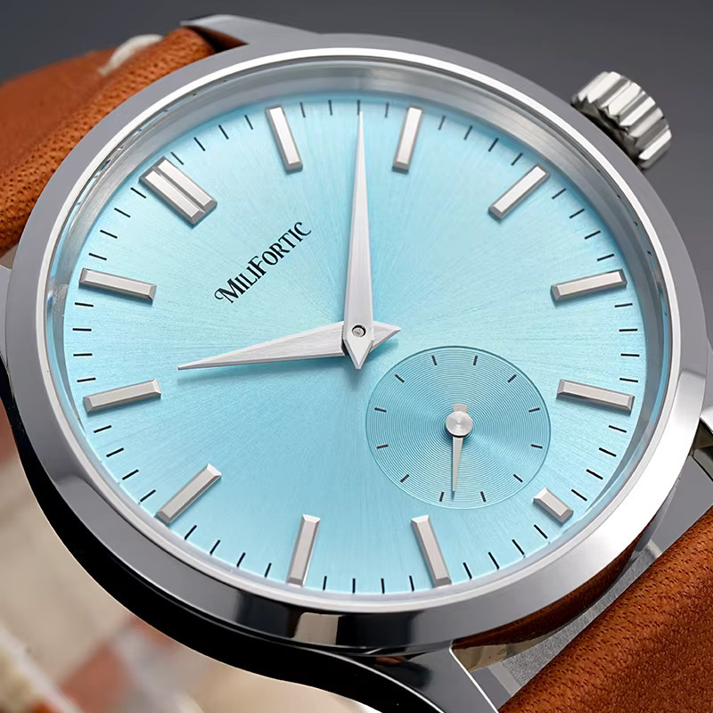 Milifortic Armbanduhr, Quarz, Edelstahlgehäuse, Leder, Herren - Bild 3