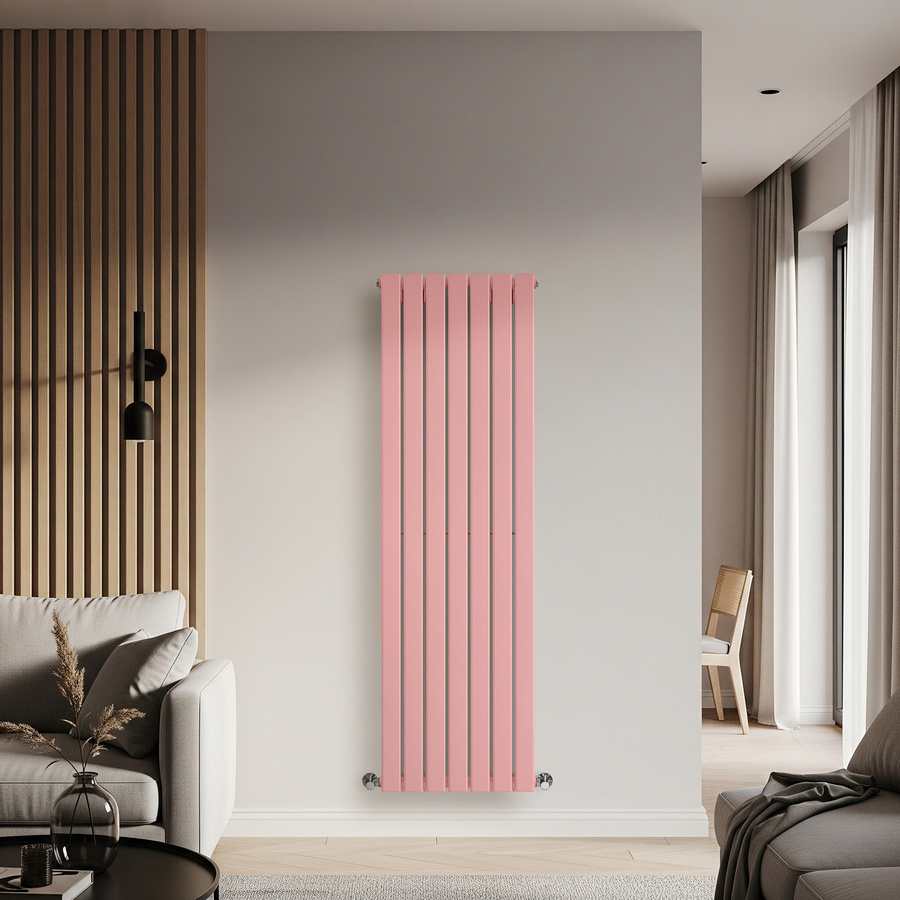 Einlagiger Design-Heizkörper Vertikal von Delta in Camellia Pink, Höhe: 160 cm, Breite: 49 cm - Bild 1
