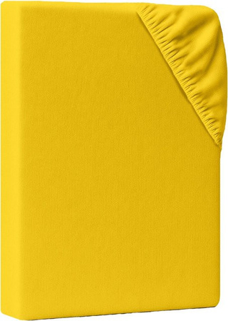 AM Qualitätsmatratzen Premium Jersey Spannbettlaken aus Baumwolle in Messing, B: 80 cm, L: 200 cm