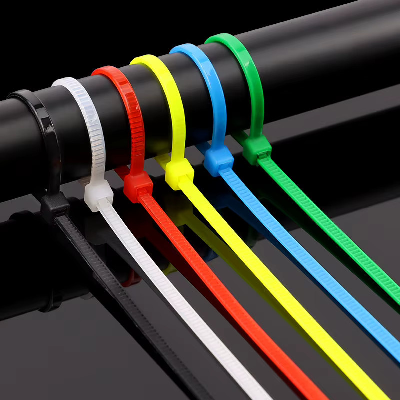 Selbstsichernde Nylon-Kabelbinder in verschiedenen Farben, Set aus 100 Stück, Länge: 100 mm - Bild 5