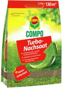 Compo Rasen Nachsaat Turbo für Spiel- und Gebrauchsrasenflächen, 2,6 kg - Bild 1