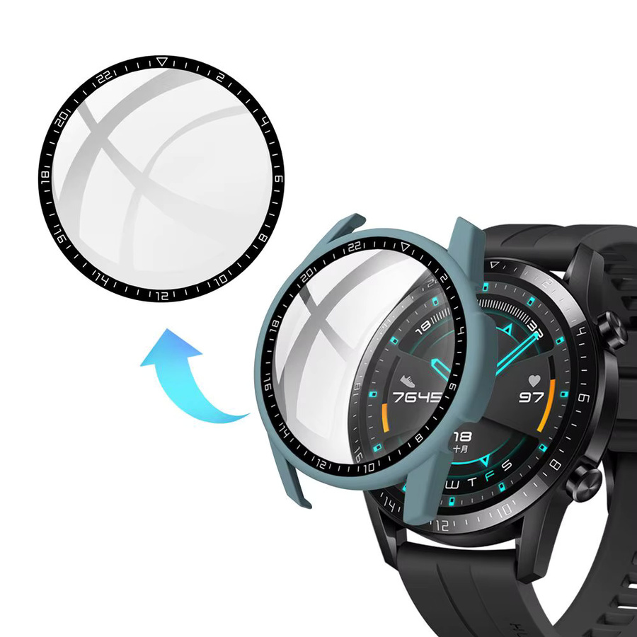 DITIPOO Zifferblatt Schutzhülle für Huawei GT 2 46mm, Schwarz, transparent - Bild 3