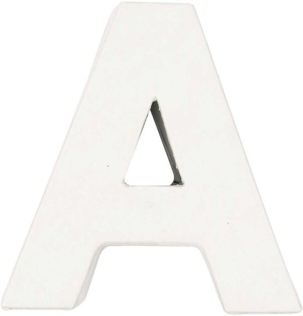Rico Design 3D Papp-Buchstabe A in Weiß für die Tischdekoration - Bild 1