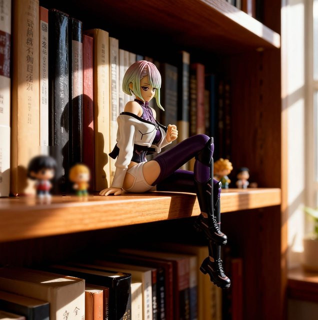 Bandai Cyberpunk Edgerunners Lucy-Sitzposen, Desktop-Modellspielzeug, Bunt / Mehrfarbig - Bild 1