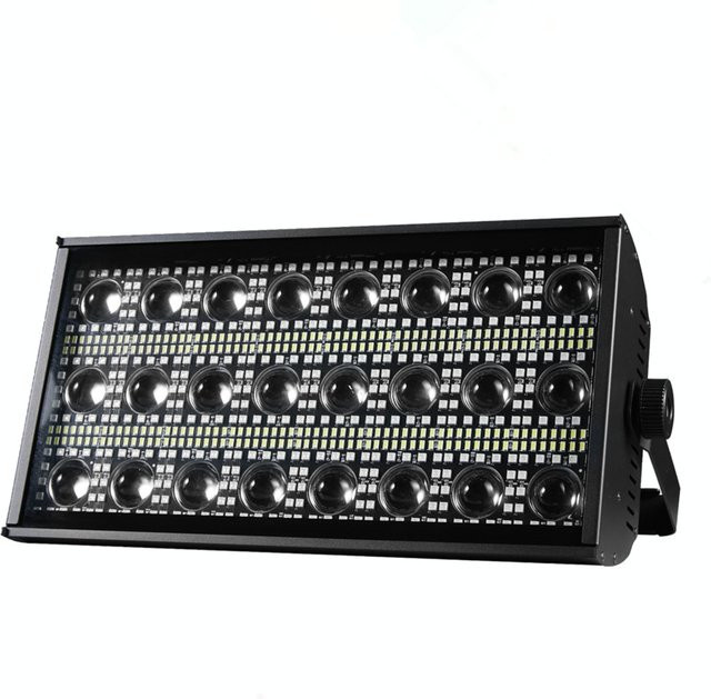 HYULIGHTS 300W LED RGBW 4in1 Wash Bar Bühnenbeleuchtung mit 24 LEDs und Strobe-Effekt in Schwarz - Bild 1