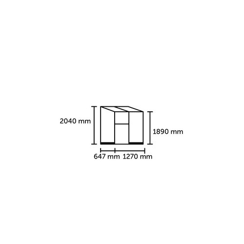 Halls Gewächshaus Qube Lean-to 2 Schwarz 0,8 m² mit 3 mm Sicherheitsglas - Bild 3