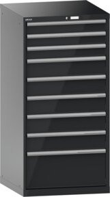 Lista Schubladenschrank 36x36E in Anthrazit und Schwarz mit Schloss, B/T/H: 71,7 x 72,5 x 145,0 cm - Bild 1
