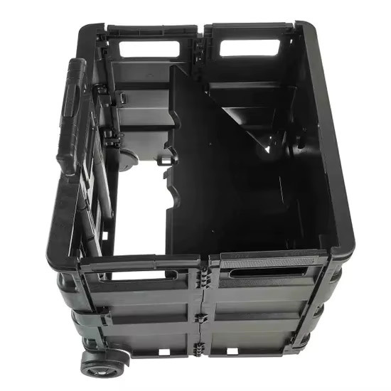KEEPER Einkaufstrolley Olli aus Kunststoff in Schwarz, 65,0 l, B/T/H: 42 x 40,5 x 38 cm, klappbar und auf Rollen - Bild 4