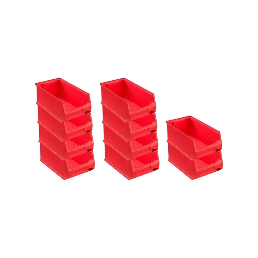 PROREGAL SparSet 10er Pack Sichtlagerboxen Rot, 7,2 Liter, H x B x T: 15 x 20 x 35 cm - Bild 2