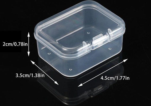 10 Stück Transparente Kunststoff-Aufbewahrungsboxen für Schmuck, Schreibwaren und Kleinteile - Bild 1