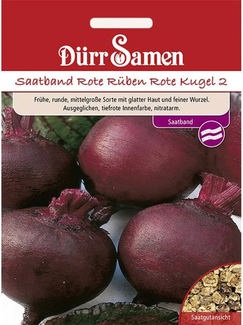 Dürr Samen Saatband Rote Rüben Rote Kugel 2 Saatgut - Bild 1