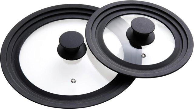 Gourmesto Deckel-Set Black Line Schwarz und Transparent, 2-teilig - Bild 1