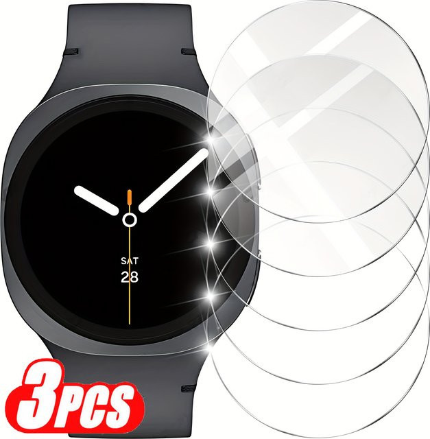 Samsung Displayschutzfolie Glas, 3 Stück, Galaxy Watch 4 5 6 - Bild 1