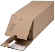 Selbstklebende Versandhülse aus braunem Wellpappe von IPS Karton.eu, B/T/H: 10,5 x 10,5 x 117 cm - Bild 1