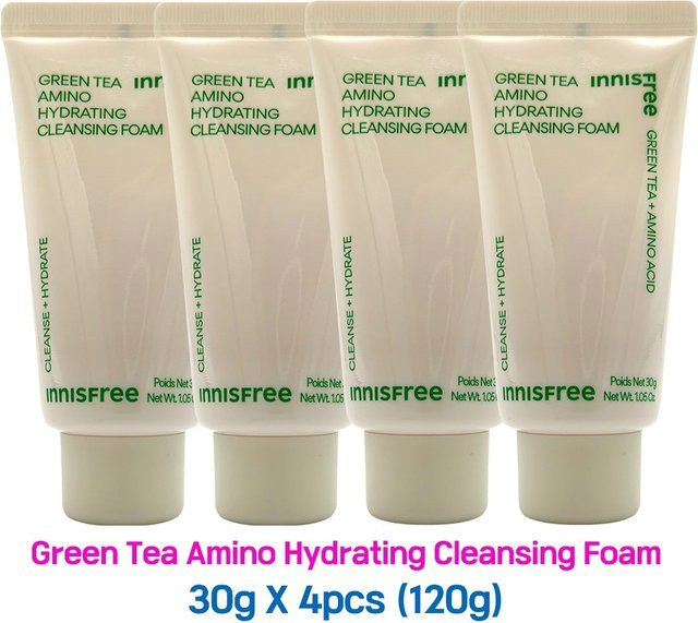 INNISFREE Grüner Tee Amino Reinigungsschaum, 4 x 30 g, Empfindliche Haut - Bild 1