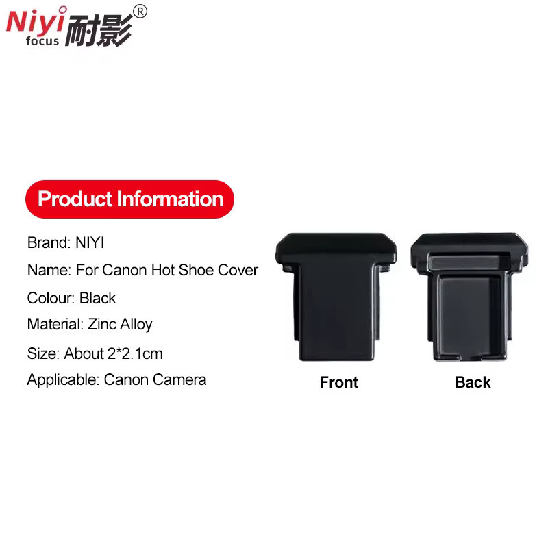 Kamera-Blitzschuh-Abdeckung für Canon EOS und EF Kameras in Schwarz aus Metall und Kunststoff zum Schutz für Canon RP, R6, R6II, 6D und 5D4 - Bild 2
