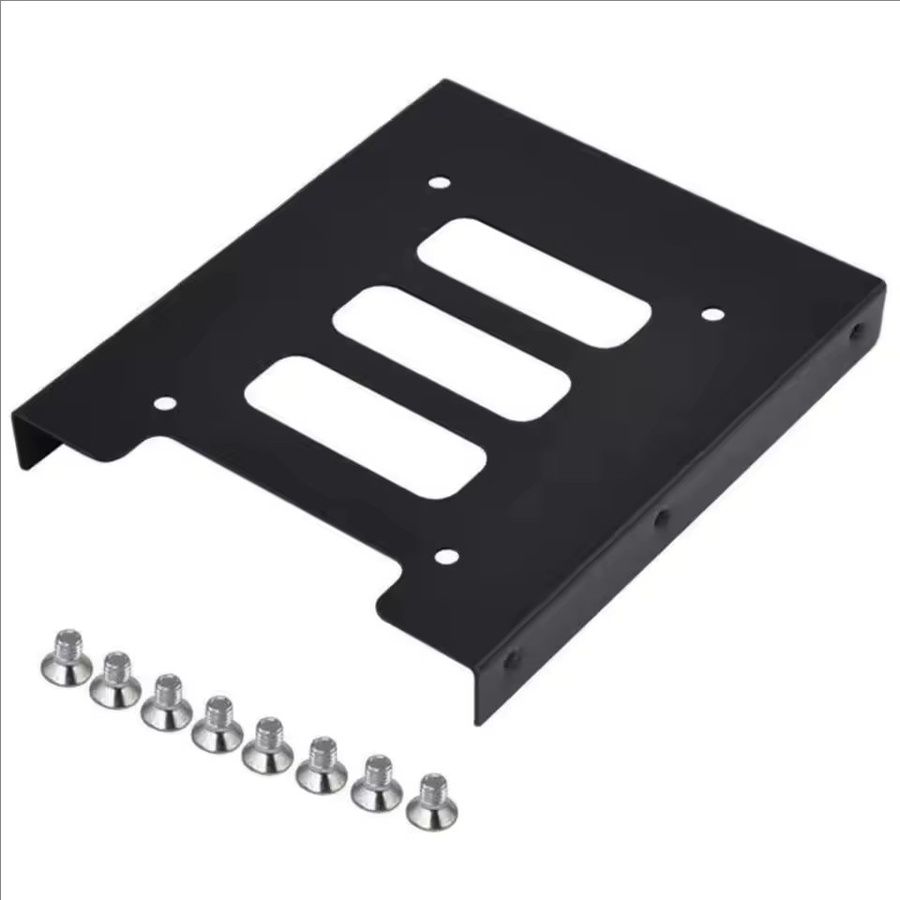 Yuefeichuan Metall-Montageadapter für 2,5-Zoll-SSD auf 3,5-Zoll-HDD, Schwarz - Bild 4