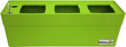 GREENBAR Kräuterbox mit Bewässerungssystem und Wasserstandsanzeige, Farbe: Grün und Gelb - Bild 1