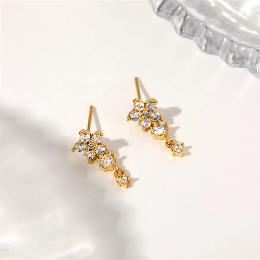 Erpels Creolen Edelstahl, Gold, Zirkonia, Damen - Bild 2