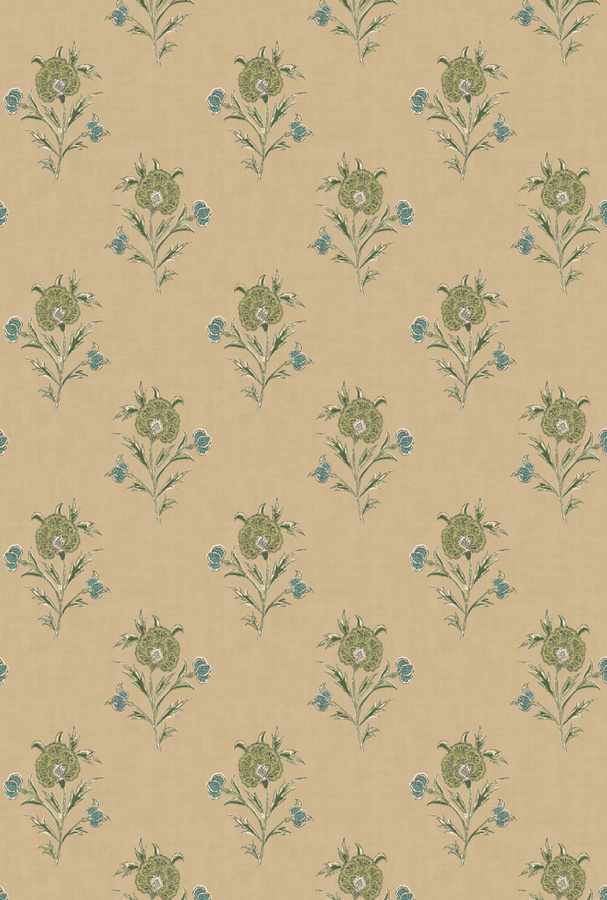 Mulberry Home Tapete Somerton Botanical Floral in Grün und Beige aus Vlies - Bild 1