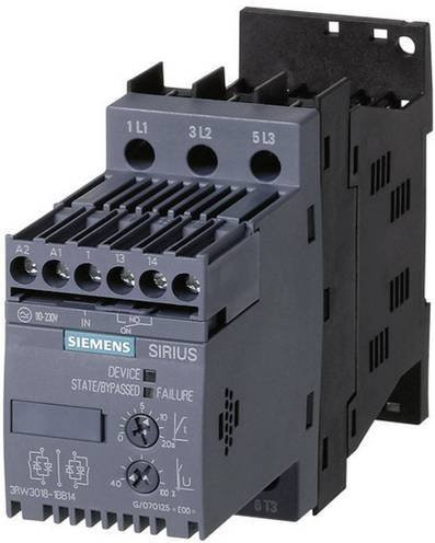 Siemens Sanftstarter 3RW3016-1BB14 in Grau mit 9A Nennstrom und 4.0kW bei 400V - Bild 1