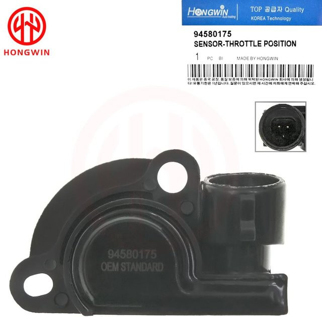 TPS Drosselklappensensor für Chevrolet Aveo, Daewoo Lanos, Nubira und Laganza in Schwarz - Bild 1