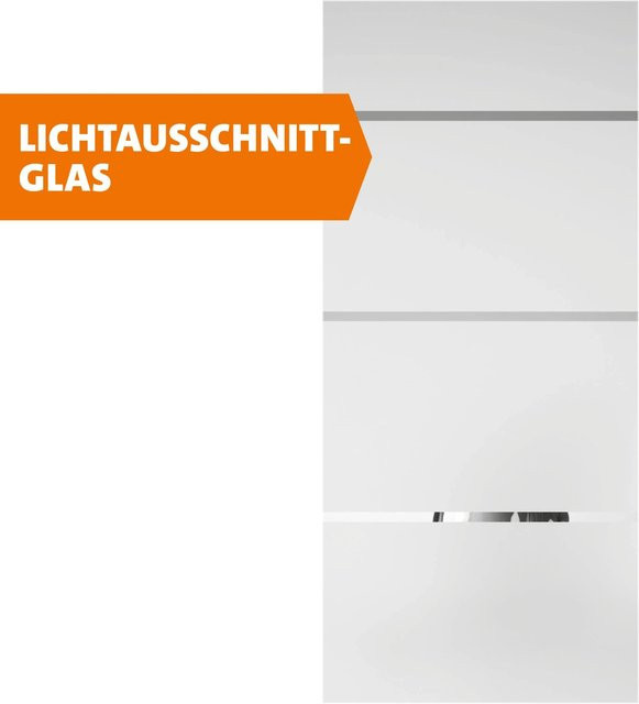 Skyscope Portal ESG Floatglas für Holztüren, 3 Streifen, transparent, B: 66 cm, H: 142 cm - Bild 1