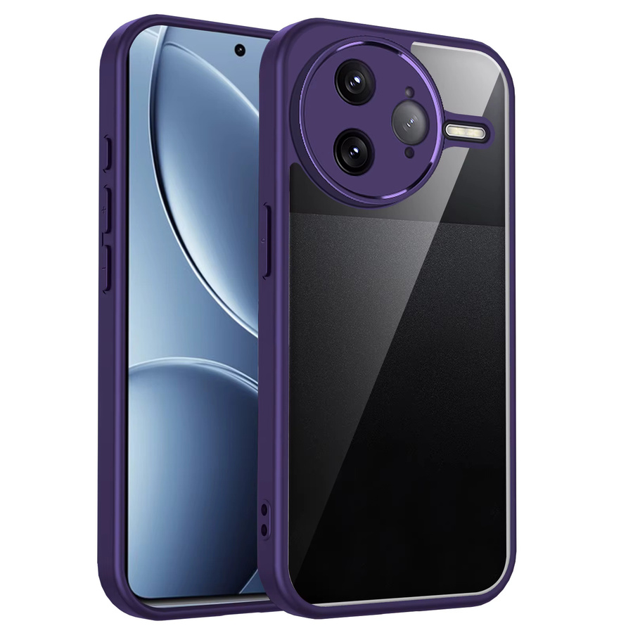Xiaomi Poco F7 Ultra und Poco F7 Pro Handyhülle aus Silikon mit transparenter matter Rückseite und Luftpolster-Stoßfänger-Schutz - Bild 3