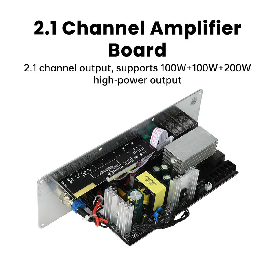 D2000 Bluetooth-Verstärkerplatine 2.1-Kanal TPA3221 Leistungsverstärker mit AUX, FM, USB und TF-Karte, 100 W + 100 W + 200 W, TWS-Unterstützung - Bild 2