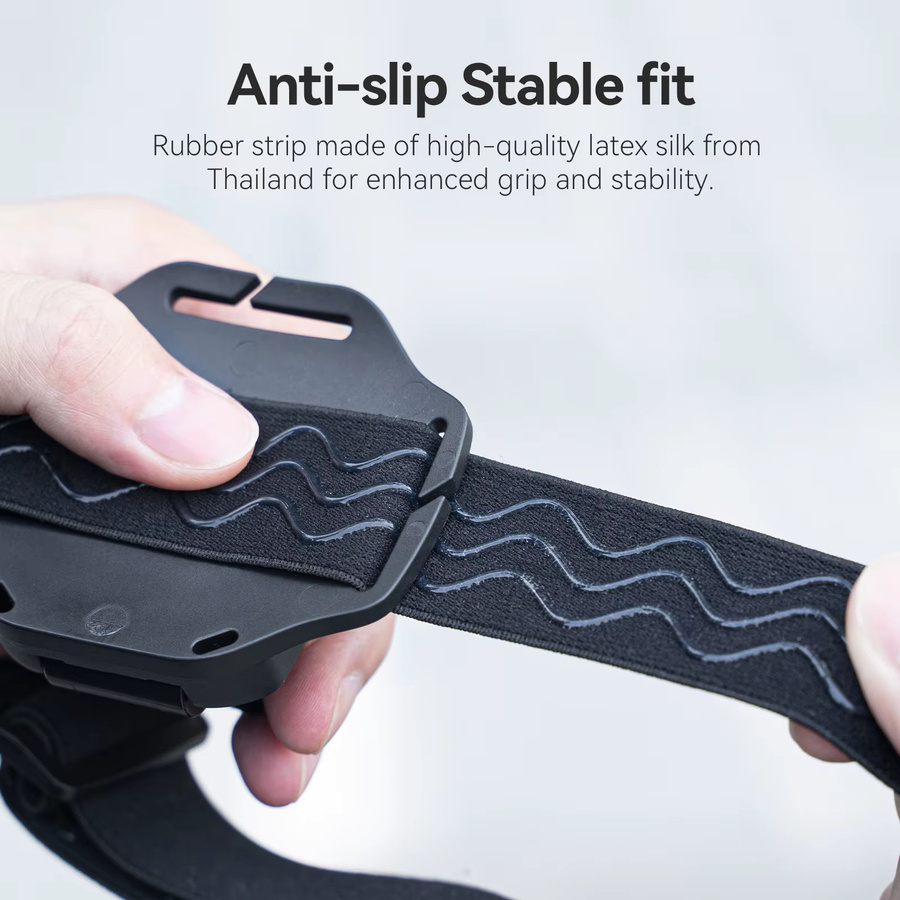 Andoer 2-in-1 Stirnband für Action-Kameras mit verstellbarem Kopfgurt und Schnellverschluss in Schwarz - Bild 6
